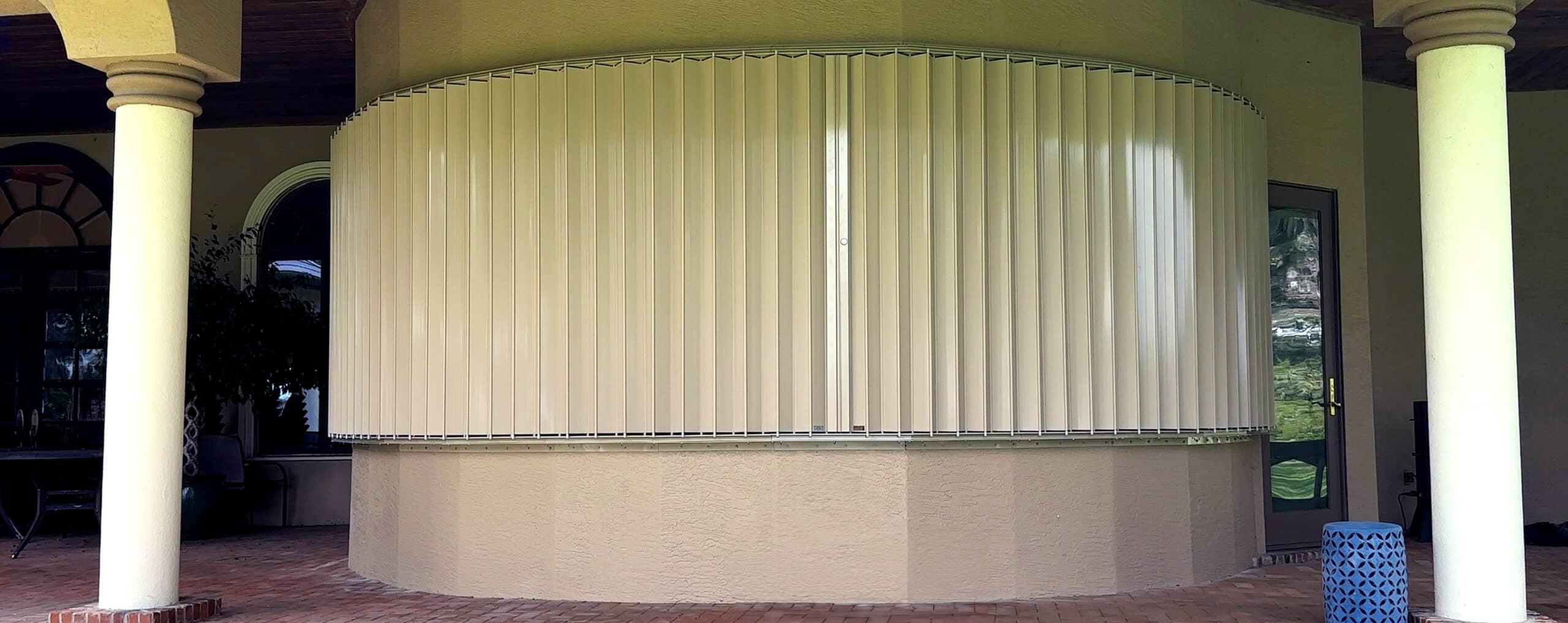 Storm Smart Accordion Shutters Deployed